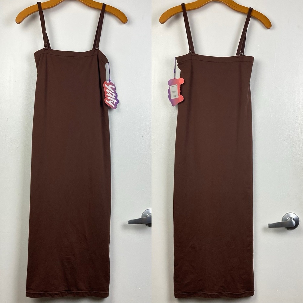 NWT Yitty Fabletics Nearly Naked Shaping 5 in 1 Convertible Dress Bossed Brown L - Picture 3 of 9